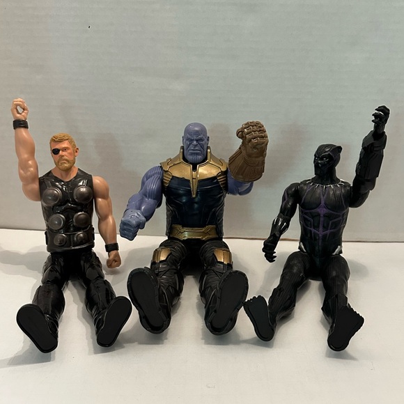 2018 Marvel Avengers Action Figures Thanos Black Panther Thor Hero and Villain - Picture 3 of 9